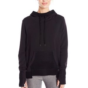 ALO Yoga Eclipse Mesh Lined Black Hoodie